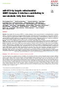 Cover page: miR-873-5p targets mitochondrial GNMT-Complex II interface contributing to non-alcoholic fatty liver disease