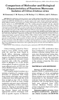 Cover page: Comparison of Molecular and Biological Characteristics of Fourteen MoroccanIsolates of Citrus tristeza virus