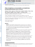 Cover page: Effect of weight loss on bone health in overweight/obese postmenopausal breast cancer survivors