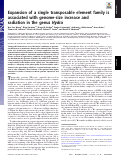 Cover page: Expansion of a single transposable element family is associated with genome-size increase and radiation in the genus Hydra