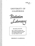 Cover page: List of Nuclear Constants Recently Determined at the Radiation Laboratory, University of California