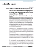 Cover page: The importance of developmental assets in HIV prevention behaviors among young black men who have sex with men (MSM)