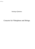 Cover page: Concerto for Vibraphone and Strings