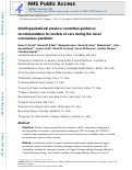 Cover page: InterOrganizational practice committee guidance/recommendation for models of care during the novel coronavirus pandemic