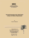 Cover page of The Social Construction of the "Soviet Threat": A Study in the Politics of Representation, Working Paper No. 10, First Annual Conference on Discourse, Peace, Security, and International Society