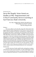 Cover page: Serve the People! Asian American Studies at 50: Empowerment and Critical Community Service Learning at San Francisco State University