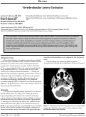 Cover page: Vertebrobasilar Artery Occlusion