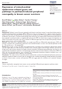 Cover page: Expression of mitochondrial dysfunction-related genes and pathways in paclitaxel-induced peripheral neuropathy in breast cancer survivors