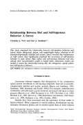 Cover page: Relationship between diet and self-injurious behavior: A survey