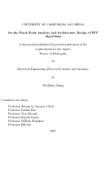 Cover page: On the fixed-point analysis and architecture design of FFT algorithms