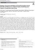 Cover page: Mobility is Associated with Higher-risk Sexual Partnerships Among Both Men and Women in Co-resident Couples in Rural Kenya and Uganda: A Longitudinal Cohort Study