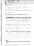 Cover page: Addressing the Challenges of Recruitment and Retention in Sleep and Circadian Clinical Trials.