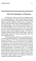 Cover page: <em>1910: The Emancipation of Dissonance</em> by Tom Harrison