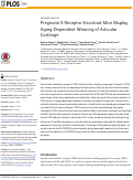 Cover page: Pregnane X Receptor Knockout Mice Display Aging-Dependent Wearing of Articular Cartilage