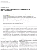 Cover page: Lack of PPARβ/δ-Inactivated SGK-1 Is Implicated in Liver Carcinogenesis