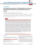 Cover page: A cost-effectiveness analysis of self-debriefing versus instructor debriefing for simulated crises in perioperative medicine in Canada