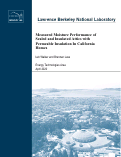 Cover page: Measured moisture performance of sealed and insulated attics with permeable insulation in california homes