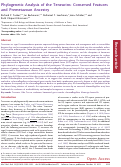 Cover page: Phylogenetic Analysis of the Teneurins: Conserved Features and Premetazoan Ancestry