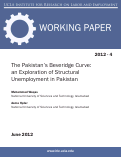 Cover page: Pakistan's Beveridge Curve- an Exploration of Structural Unemployment