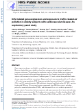 Cover page: Nrf2-related gene expression and exposure to traffic-related air pollution in elderly subjects with cardiovascular disease: An exploratory panel study