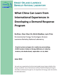 Cover page: What China Can Learn from International Experiences in Developing a Demand Response Program