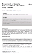 Cover page: Treatment of Locally Advanced Non–Small Cell Lung Cancer