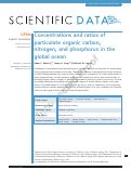 Cover page: Concentrations and ratios of particulate organic carbon, nitrogen, and phosphorus in the global ocean