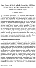 Cover page: Sex, Drugs &amp; Rock n’Roll: Sexuality, AIDS &amp; Urban Decay in Caio Fernando Abreu’s Onde andará Dulce Veiga?