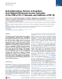 Cover page: Anti-inflammatory Actions of Acanthoic Acid-Related Diterpenes Involve Activation of the PI3K p110γ/δ Subunits and Inhibition of NF-κB