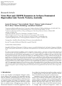 Cover page: Virus-Host and CRISPR Dynamics in Archaea-Dominated Hypersaline Lake Tyrrell, Victoria, Australia
