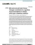 Cover page: Microstructural brain tissue changes contribute to cognitive and mood deficits in adults with type 2 diabetes mellitus.