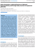 Cover page: Sabra dermatitis: combined features of delayed hypersensitivity and foreign body reaction to implanted glochidia