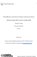 Cover page: What differences arise between European American and African and American women when it comes to sexual assault?
