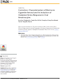 Cover page: Correction: Characterization of Electronic Cigarette Aerosol and Its Induction of Oxidative Stress Response in Oral Keratinocytes
