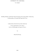 Cover page: Building Reliable and Robust Natural Language Processing Models: Enhancing Understanding of Semantically Equivalent Texts