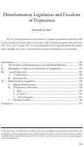 Cover page: Disinformation Legislation and Freedom of Expression