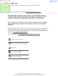 Cover page: Emotional health outcomes are influenced by sexual minority identity and HIV serostatus