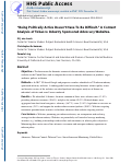 Cover page: ‘Being politically active does not have to be difficult.’ A content analysis of tobacco industry-sponsored advocacy websites