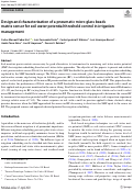 Cover page: Design and characterization of a pneumatic micro glass beads matrix sensor for soil water potential threshold control in irrigation management