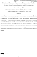 Cover page: Elastic and transport properties in polycrystals of cracked grains: Cross-property 
relations and microstructure
