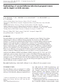 Cover page: Epidemiology of seasonal influenza infection in pregnant women and its impact on birth outcomes.