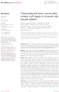 Cover page: Transcriptional time course after rotator cuff repair in 6 month old female rabbits