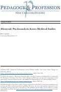 Cover page: Afterword: Psychoanalysis across Medieval Studies