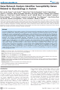 Cover page: Gene-Network Analysis Identifies Susceptibility Genes Related to Glycobiology in Autism
