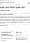 Cover page: Neurology podcast utilization during the COVID-19 pandemic