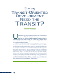 Cover page: Does Transit-Oriented Development Need the Transit?
