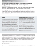 Cover page: A Functional Toll-Interacting Protein Variant Is Associated with Bacillus Calmette-Guérin–Specific Immune Responses and Tuberculosis