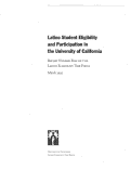 Cover page of Latino Student Eligibility and Participation in the University of California: Report Number Four of the Latino Eligibility Task Force