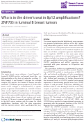 Cover page: Who is in the driver's seat in 8p12 amplifications? ZNF703 in luminal B breast tumors