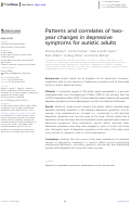 Cover page: Patterns and correlates of two-year changes in depressive symptoms for autistic adults.